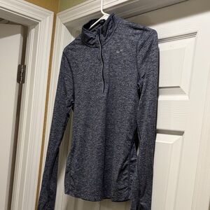 Nike Heathered Navy Quarter-Zip Pullover